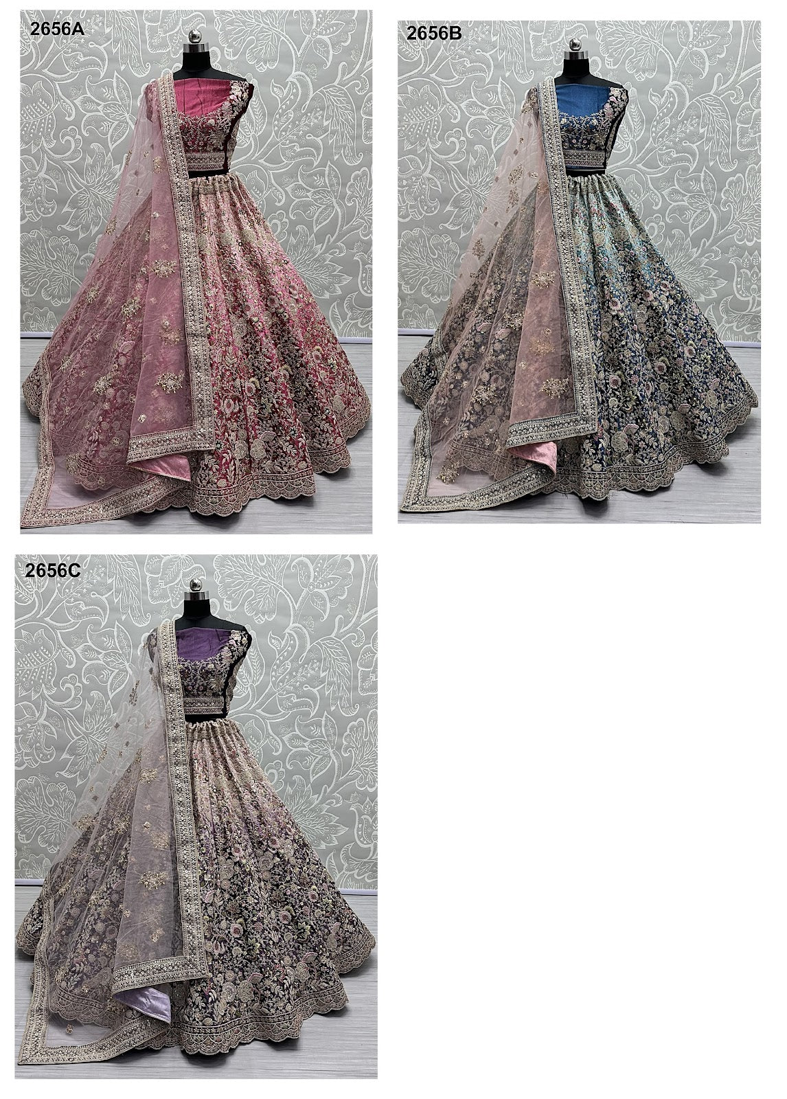 2656 Anjani Art Velvet Lehenga Choli