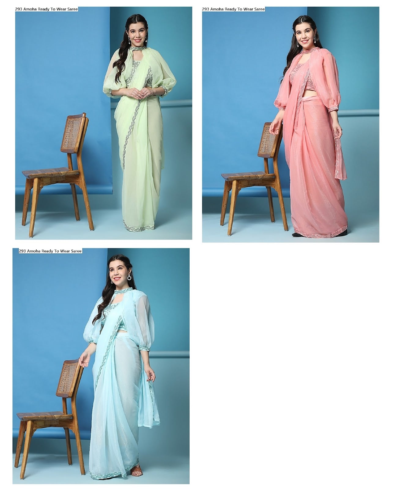 293 Amoha Pure Ready To Wear Saree