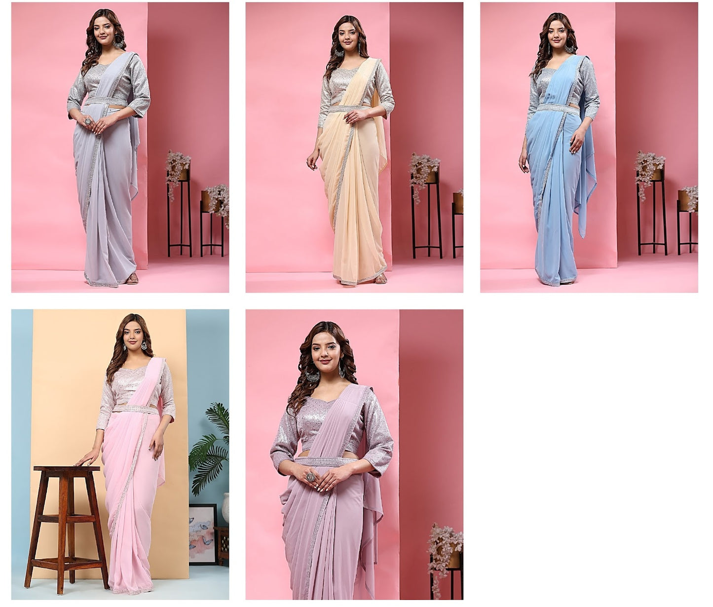 331 Amoha Georgette Ready To Wear Saree