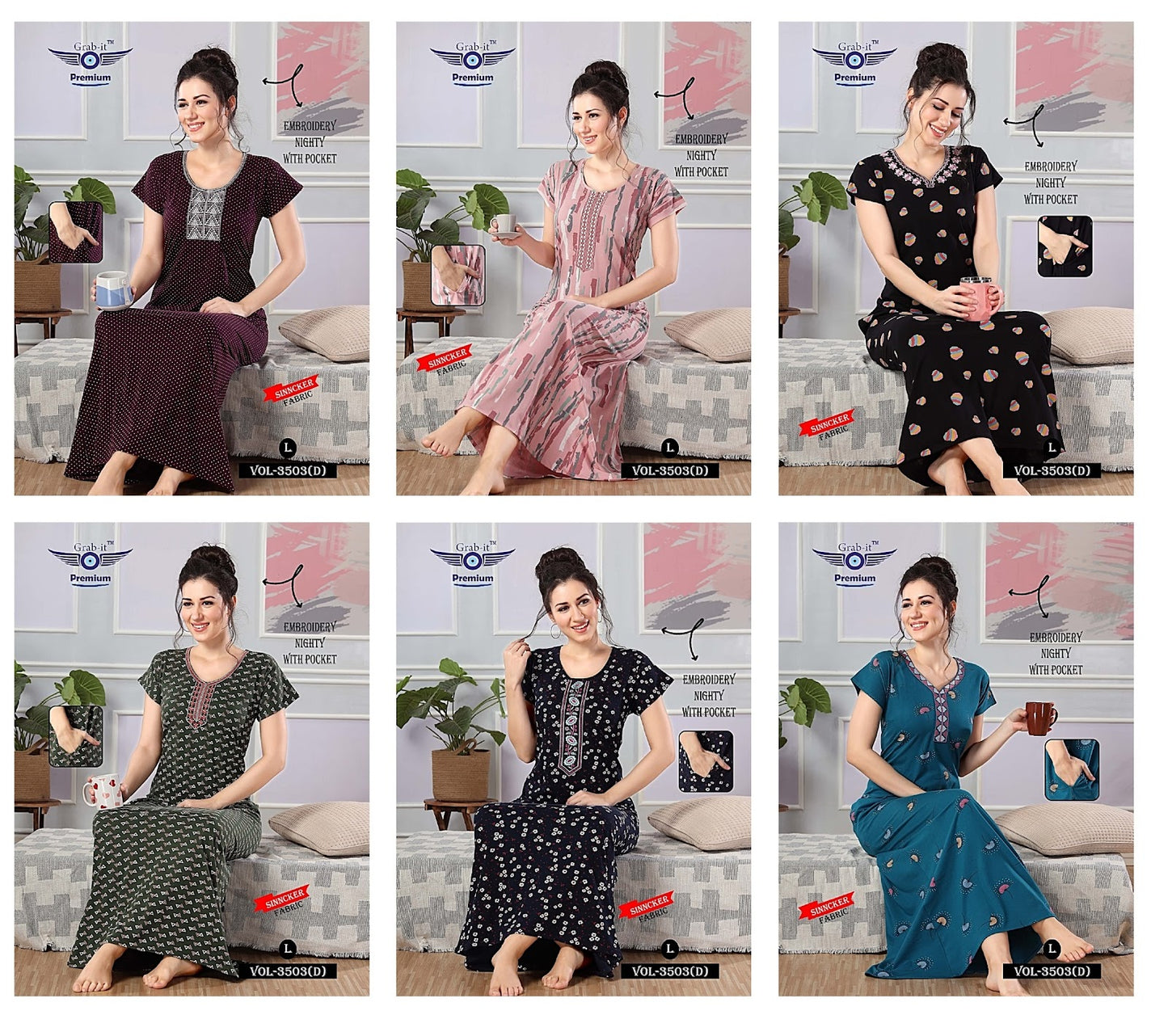 3503-D Grab It Sinker Night Gowns