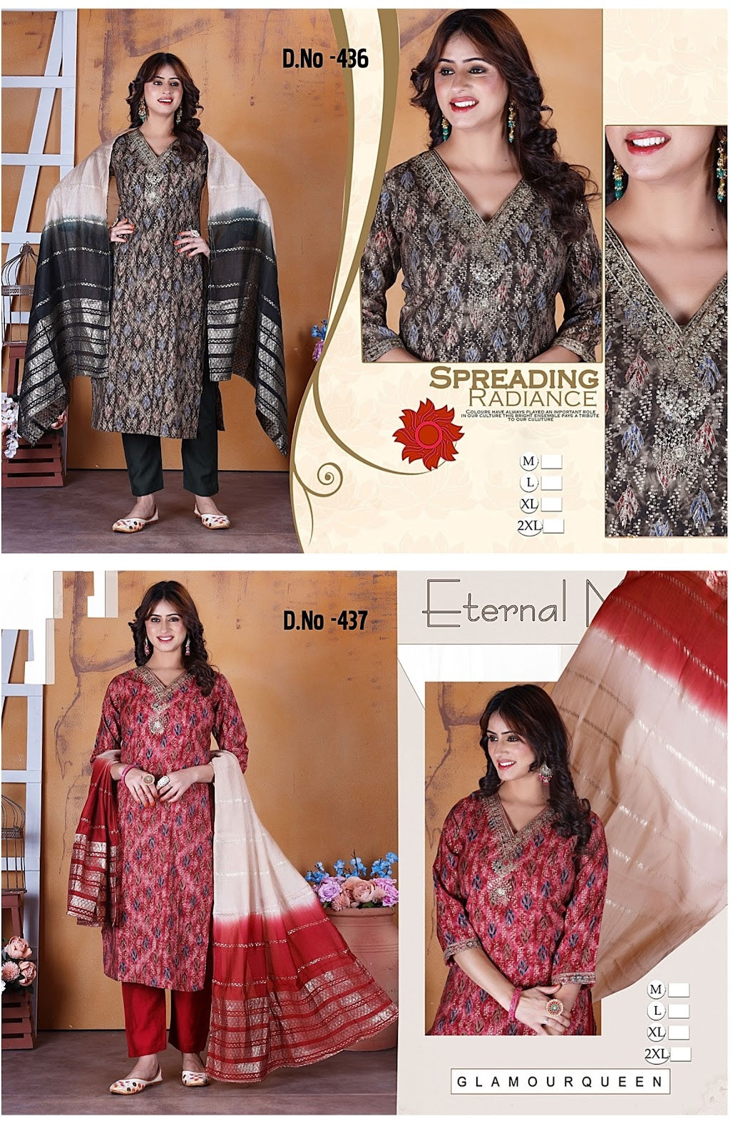 436-437 Ladli Modal Readymade Pant Style Suits