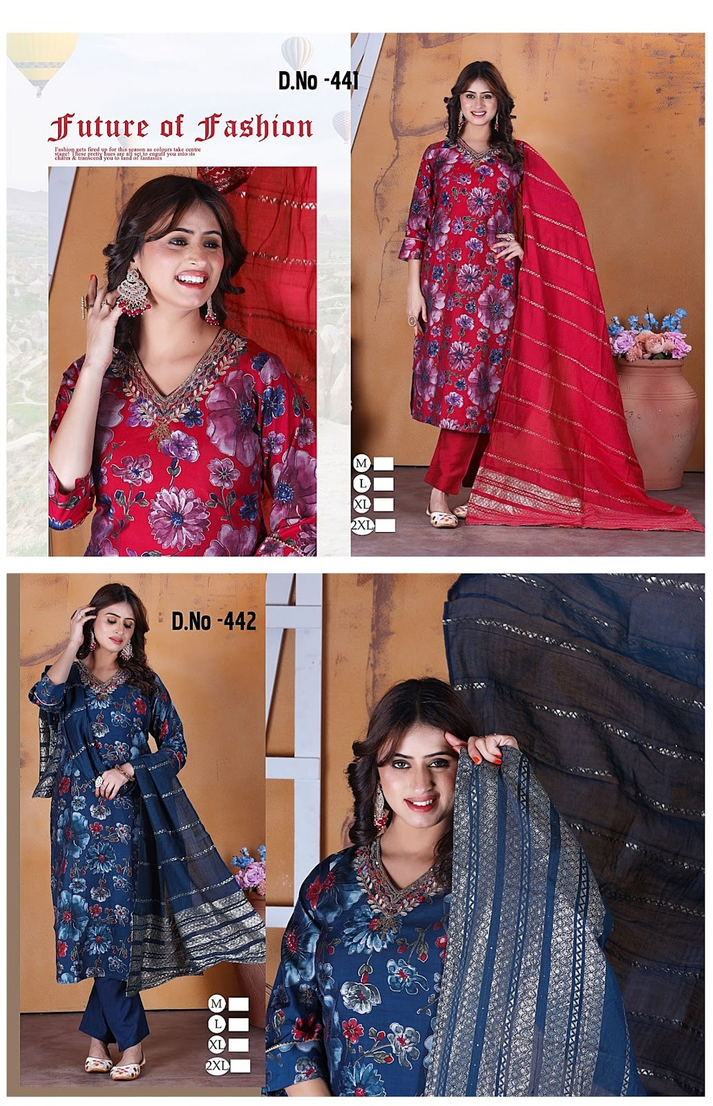 441-442 Ladli Modal Readymade Pant Style Suits