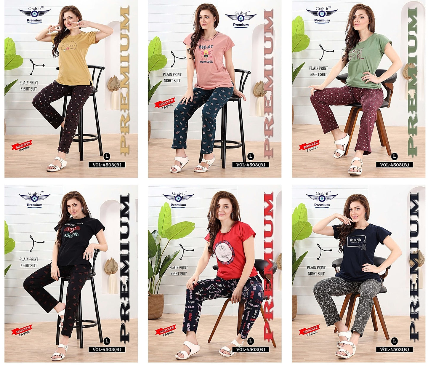 4503-B Grab It Sinker Pyjama Night Suits