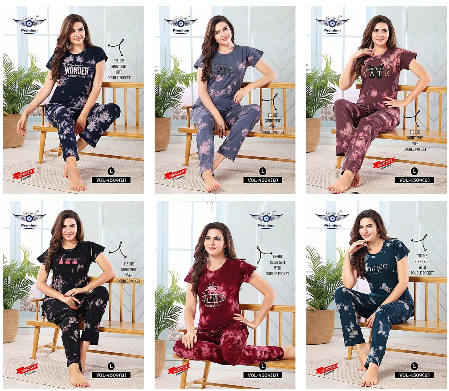 4509-B Grab It Sinker Pyjama Night Suits