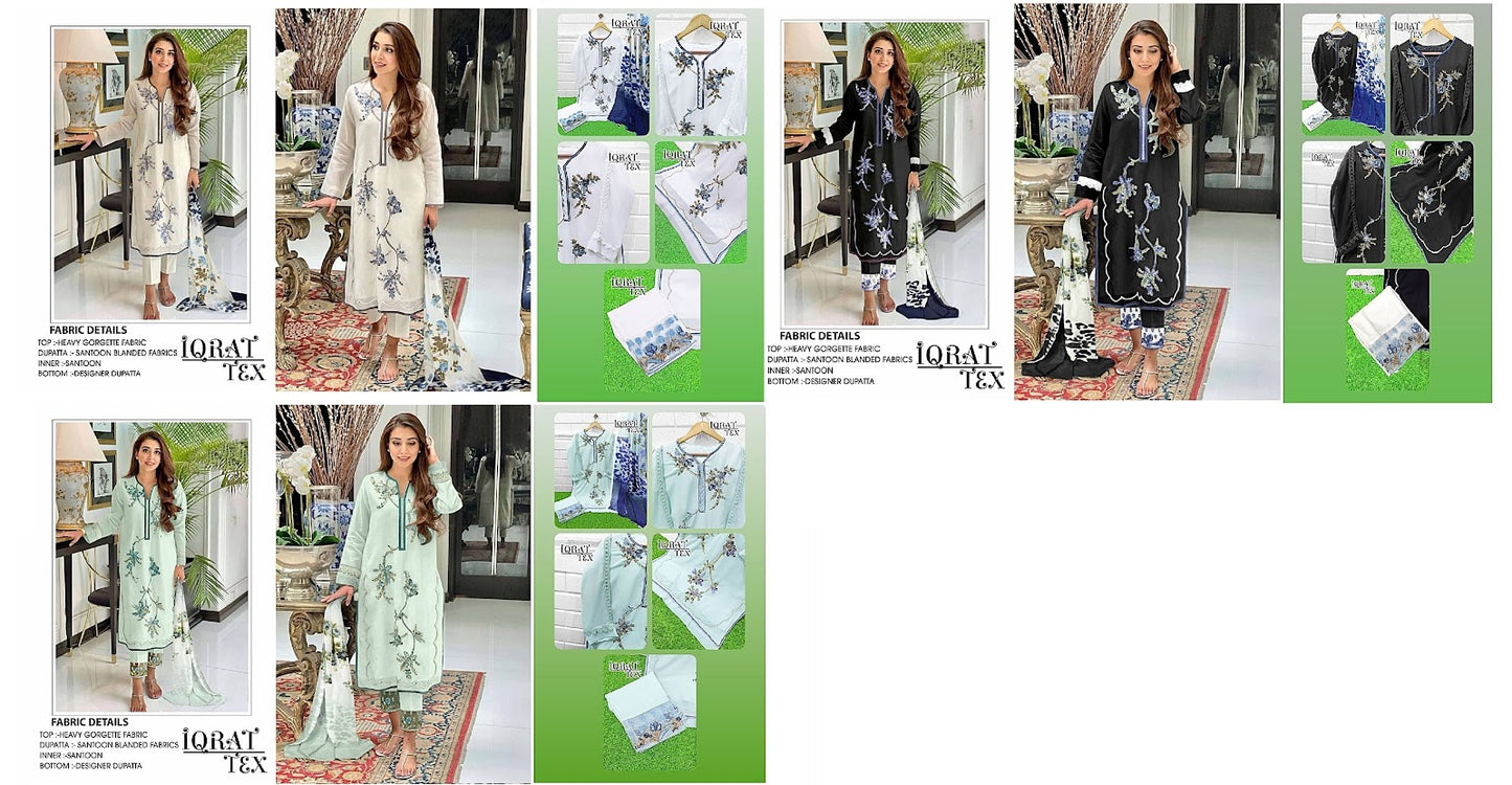 5010 Iqrat Tex Georgette Pakistani Readymade Suits