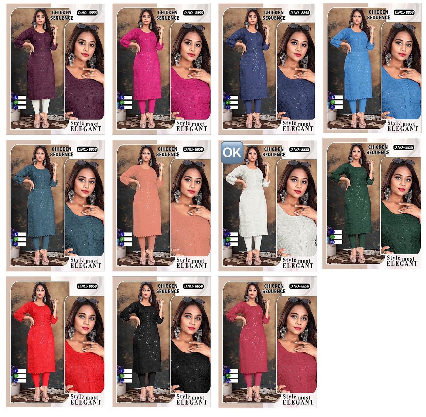 8858 Mmc Knee Length Kurtis