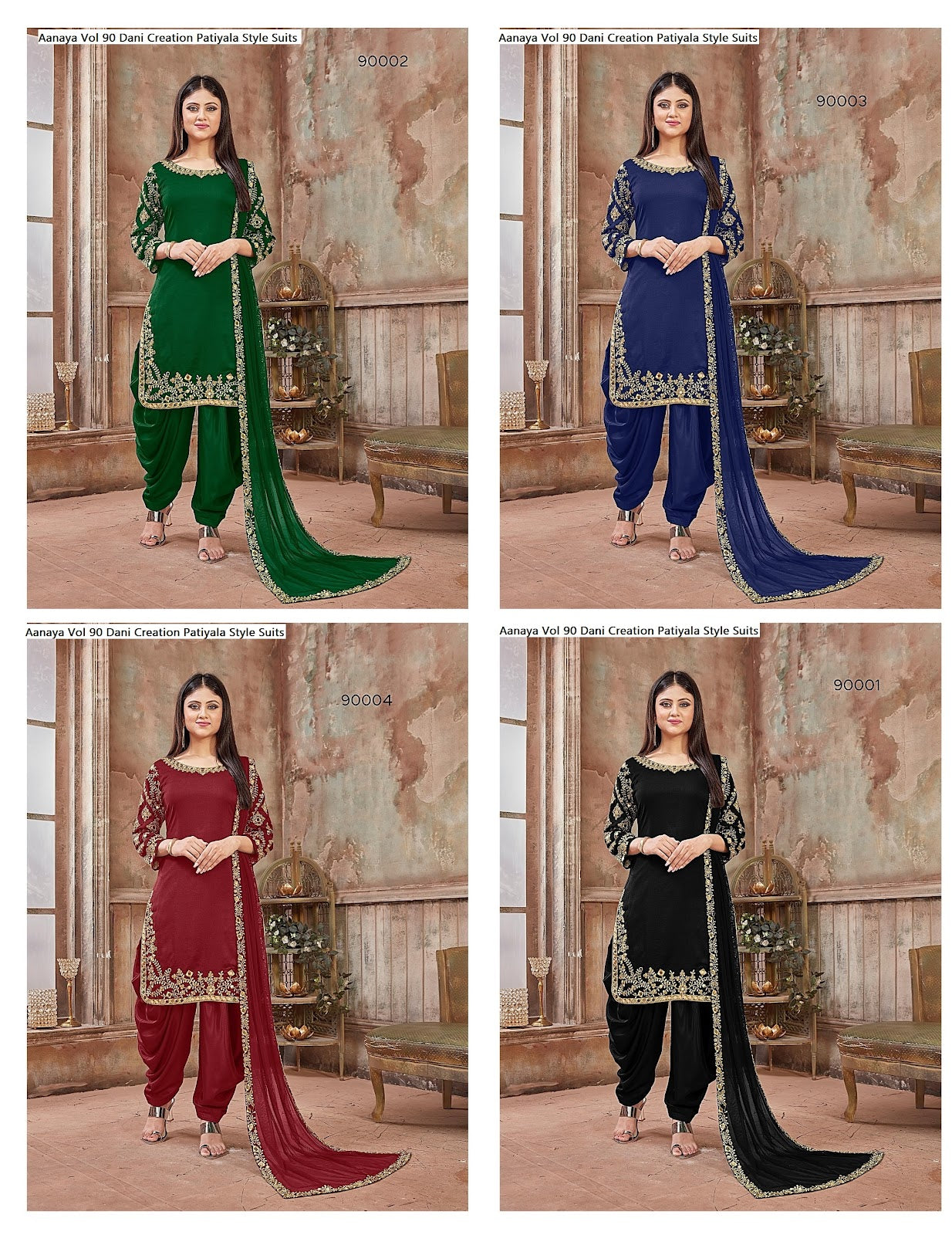 Aanaya Vol 90 Dani Creation Art Silk Patiyala Style Suits