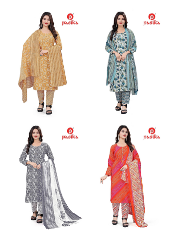 Akash Vol 1 Pasika Cotton Readymade Pant Style Suits