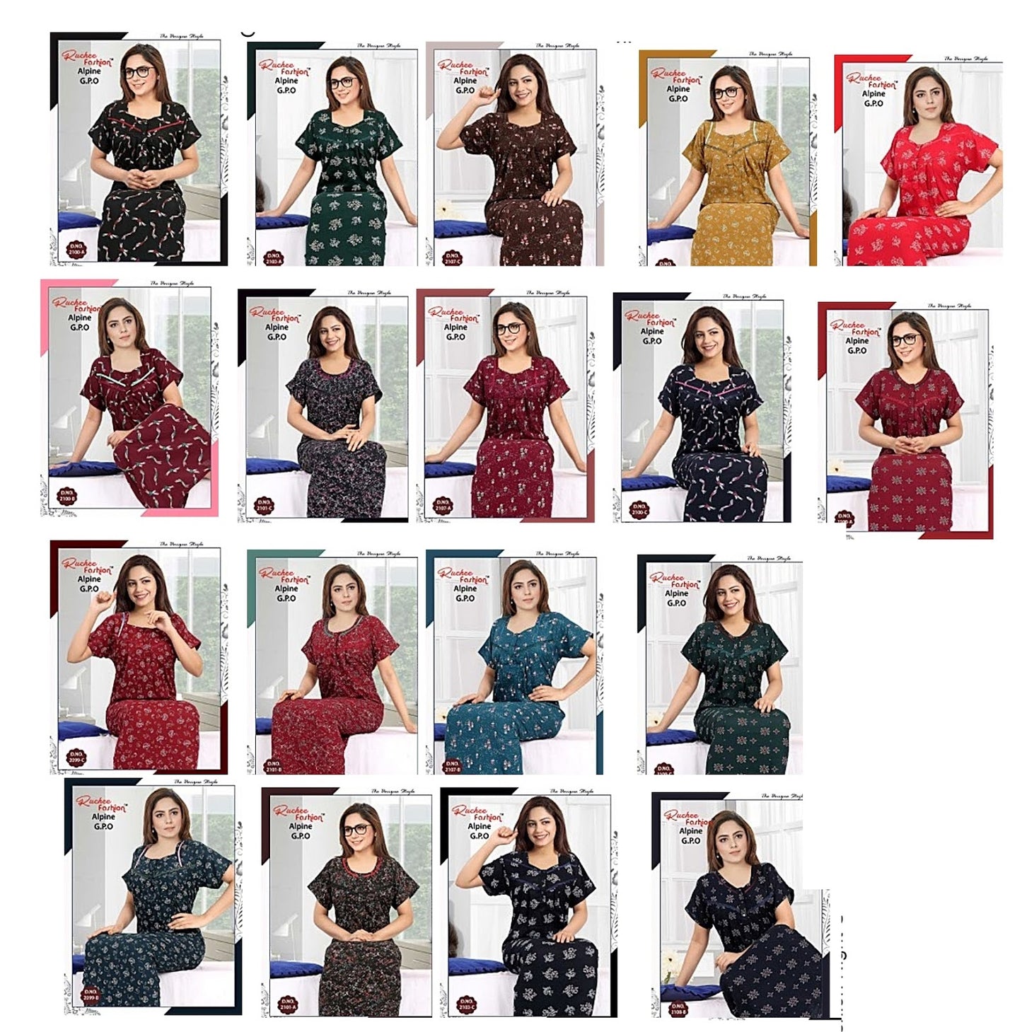 Alpine-2001 Ruchee Fashion Night Gowns