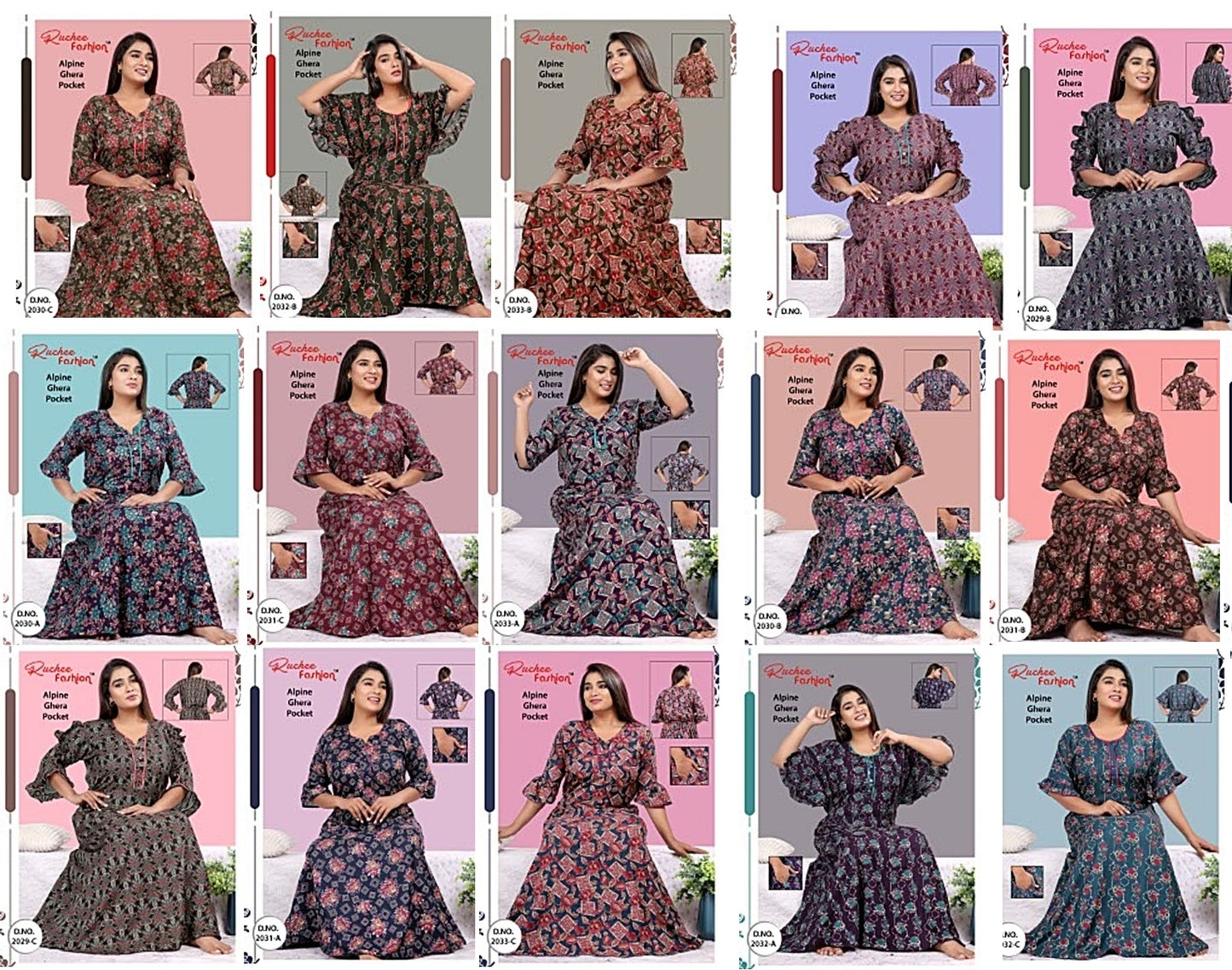 Alpine Ghera 2711 Ruchee Fashion Night Gowns