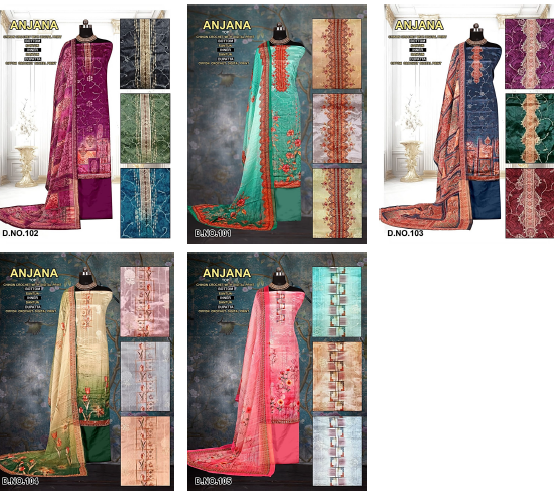 Anjana Tanishk Fashion Chinon Salwar Suits