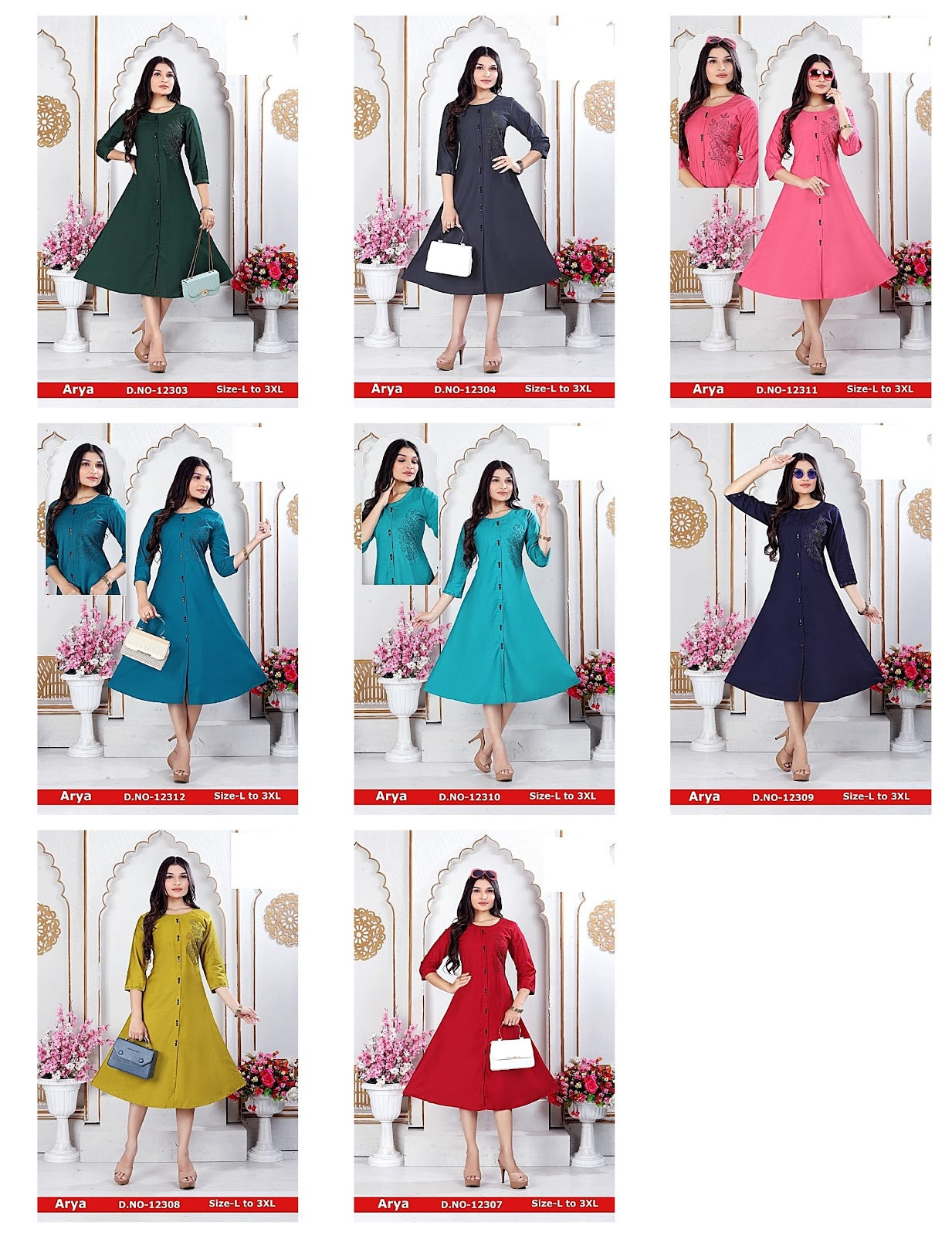 Arya-A Zoya Rayon Anarkali Kurtis