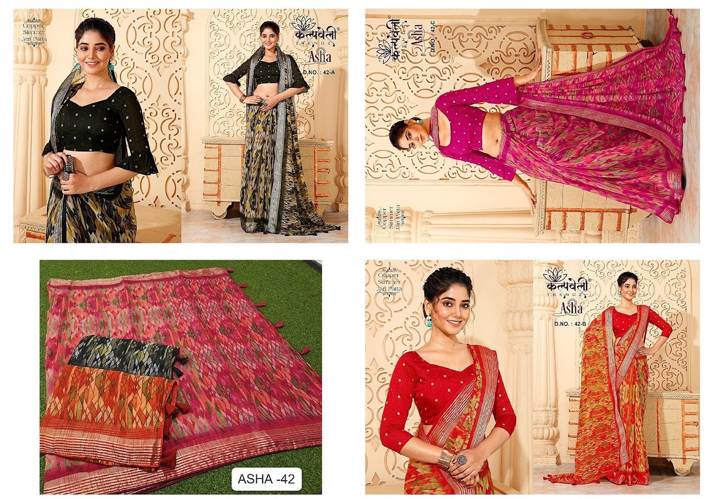 Asha-42 Kalpveli Simmer Sarees