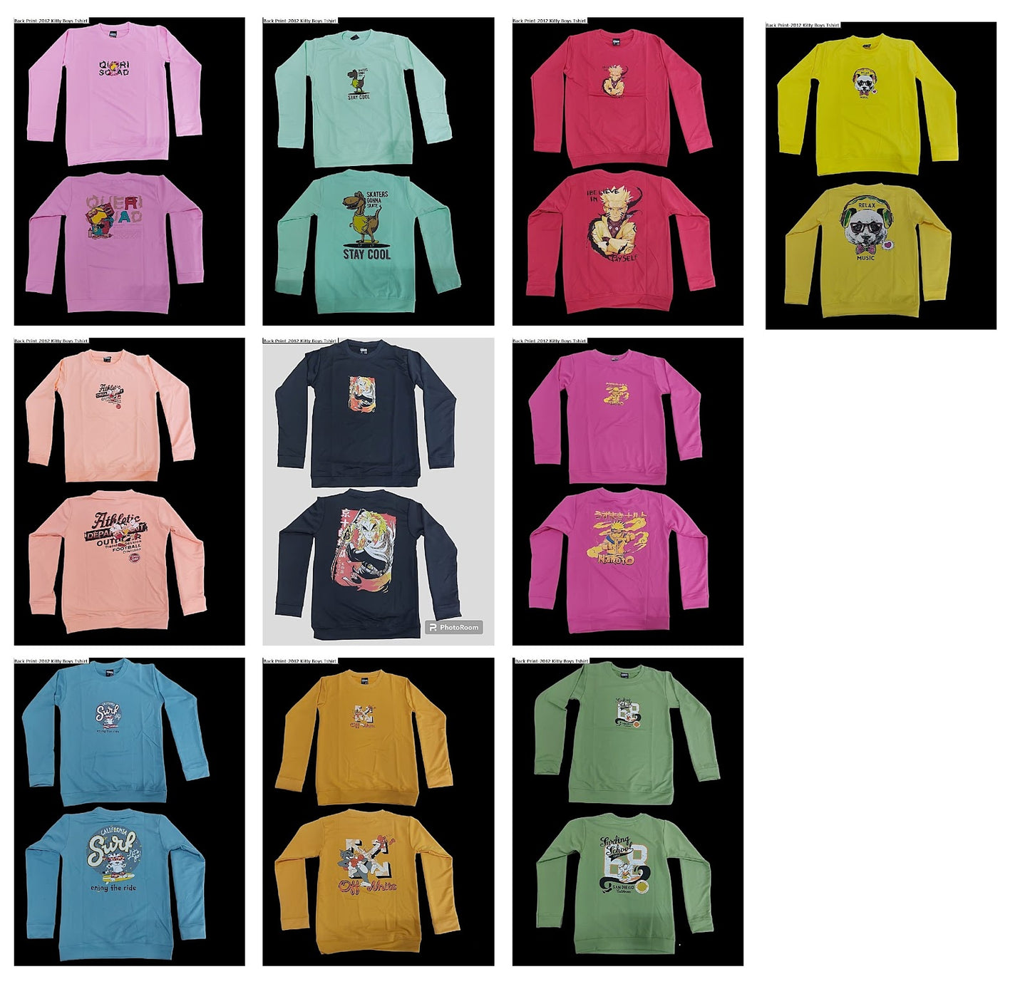 Back Print-2012 Kitty Looper Boys Tshirt