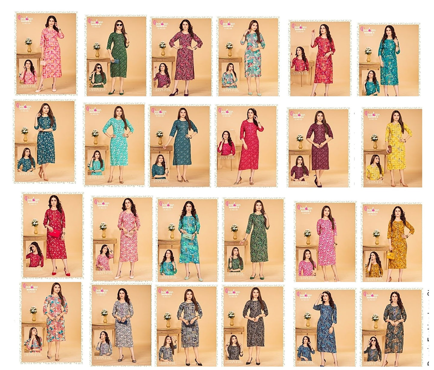 Barbie Girl-1901 Dveeja Fashion Rayon Long Straight Kurti
