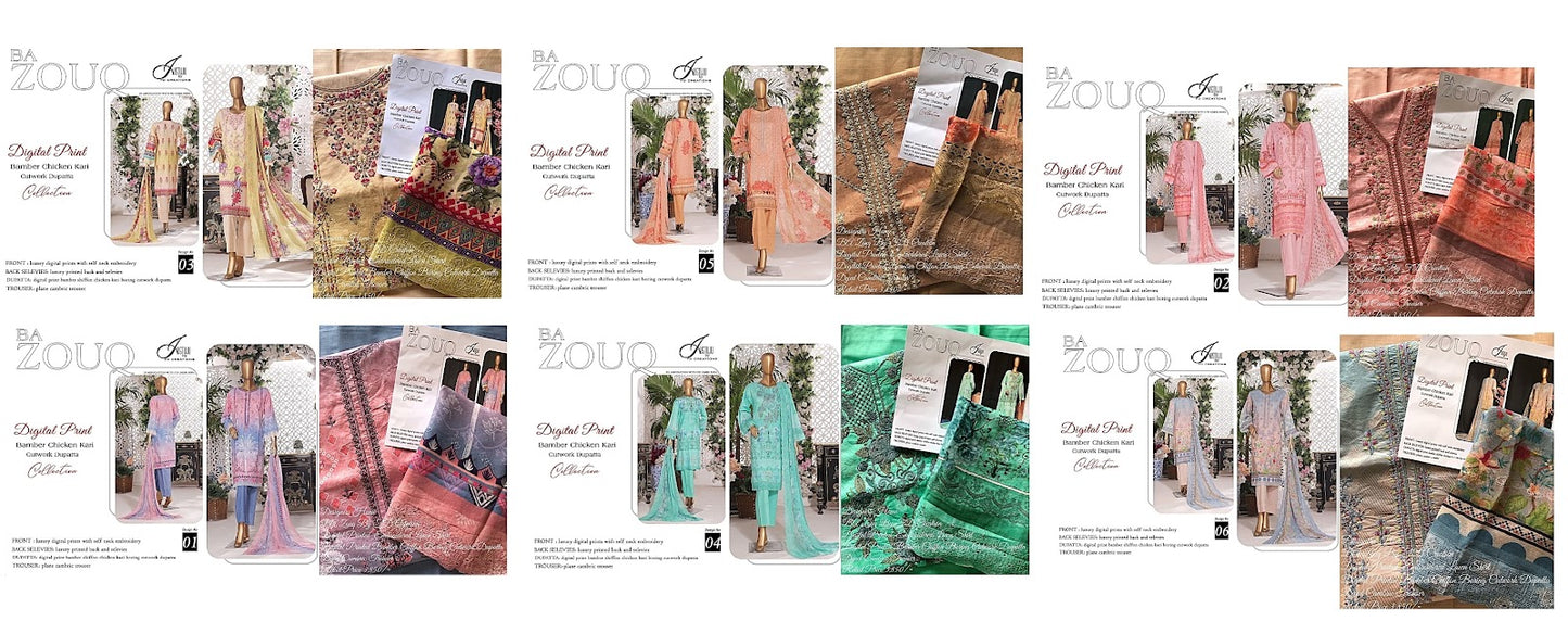 Bazouq Justuju Lawn Original Pakistani Suits