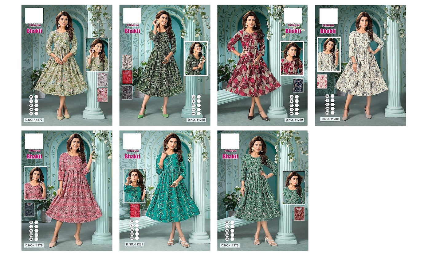 Bhakti Zoya Anarkali Kurtis