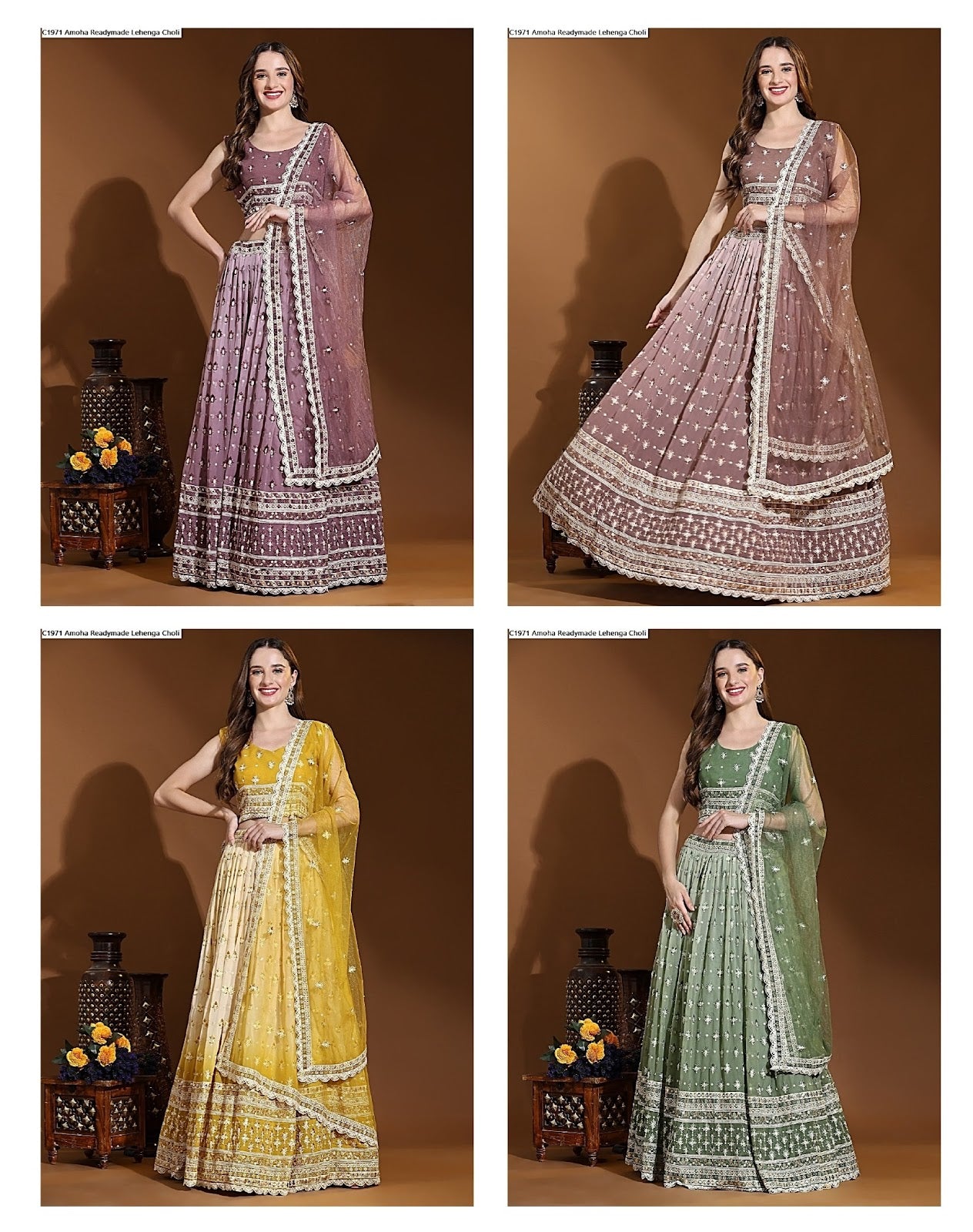 C1971 Amoha Georgette Readymade Lehenga Choli