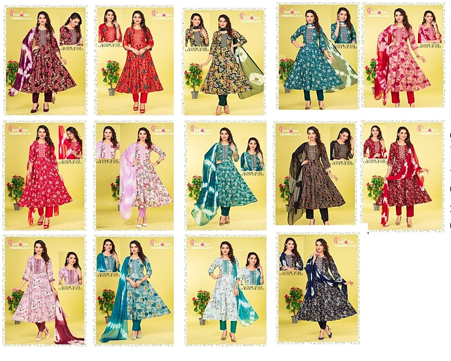 Cindrella Dveeja Fashion Rayon Readymade Pant Style Suits