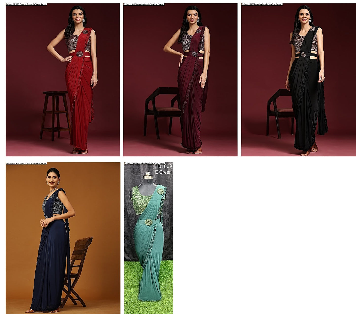 Colour-101009 Amoha Imported Ready To Wear Saree