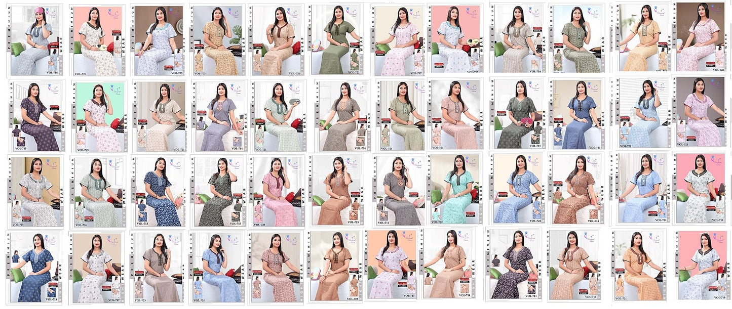 Cotton-1903 Diamond Queen Night Gowns