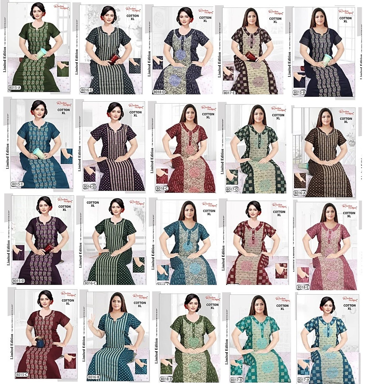 Cotton Pocket B Ruchee Fashion Night Gowns