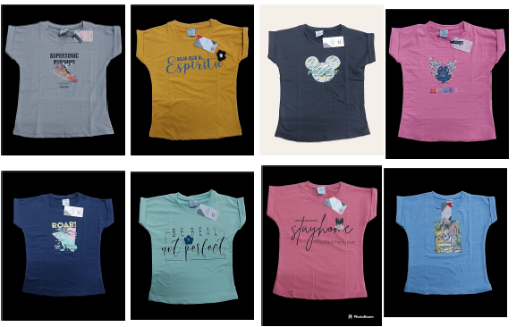 Design 1. Classic Candy Lycra Girls Tshirt