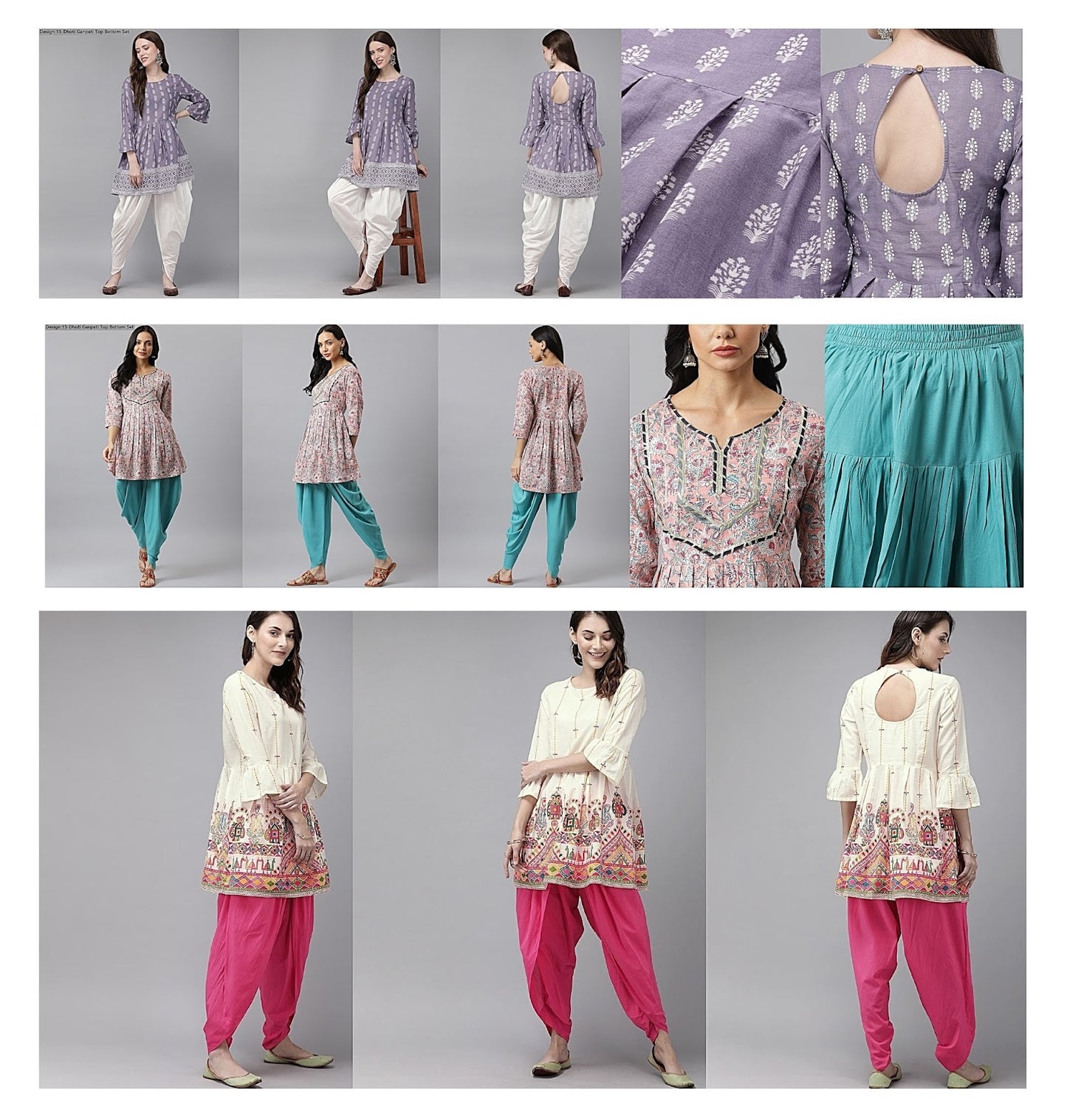 Design 15-Dhoti Ganpati Cotton Top Bottom Set