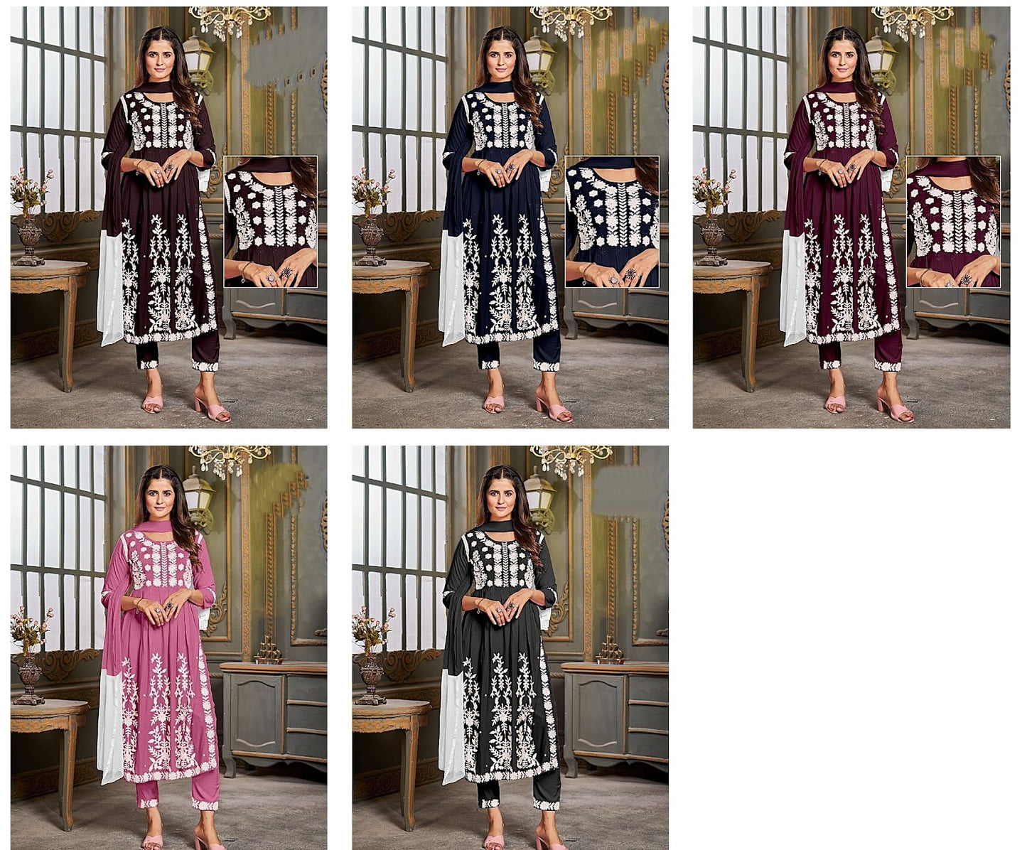 Design 2 Riya Rayon 14Kg Readymade Pant Style Suits