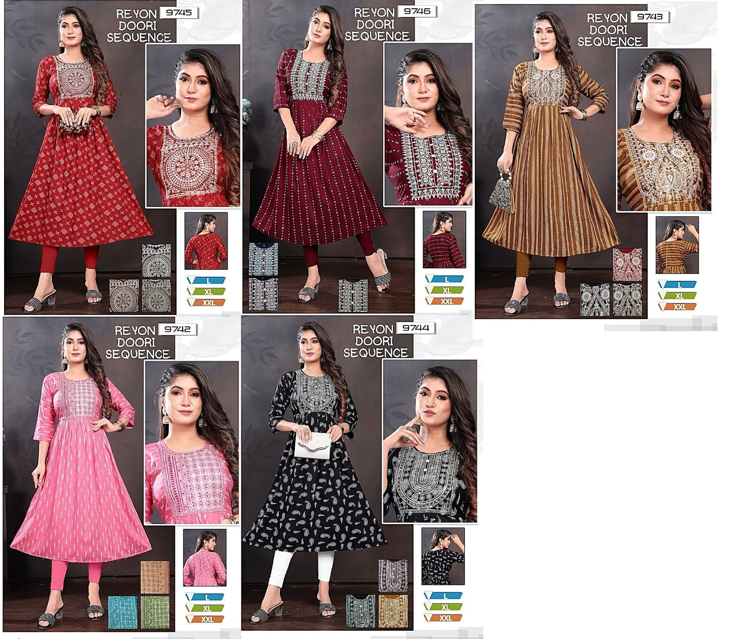 Dori Sequence Mmc Anarkali Kurtis