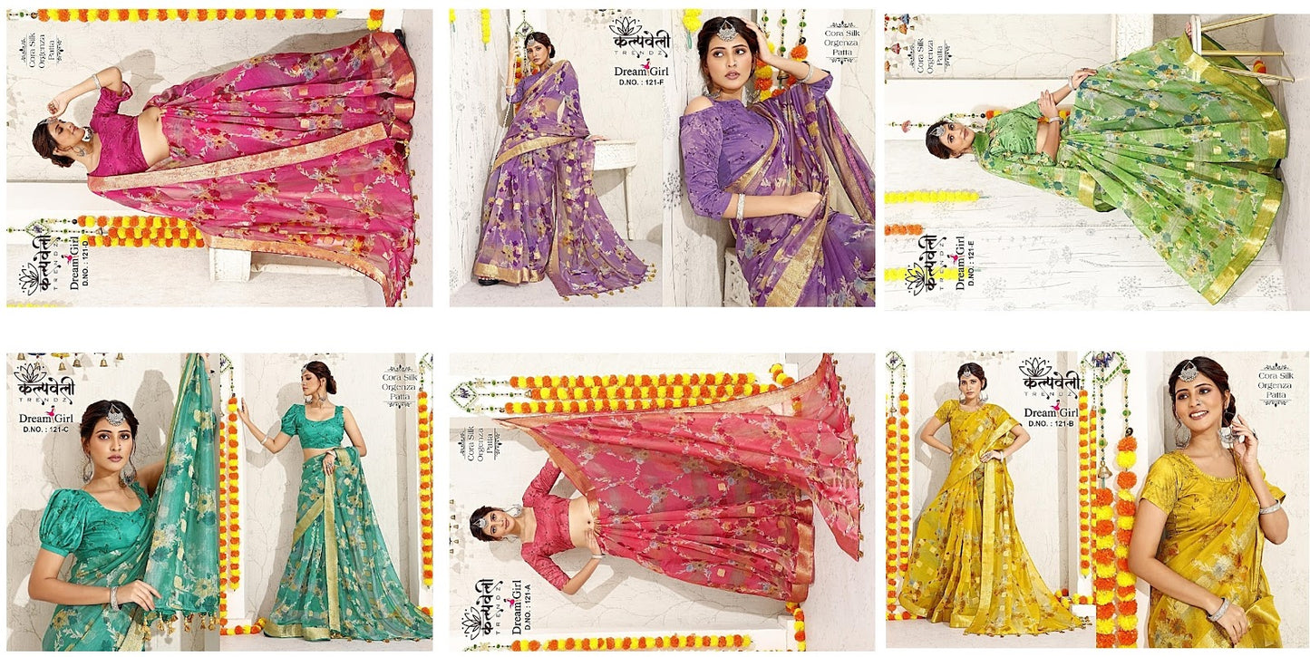 Dream Girl 121 Kalpveli Silk Organza Sarees