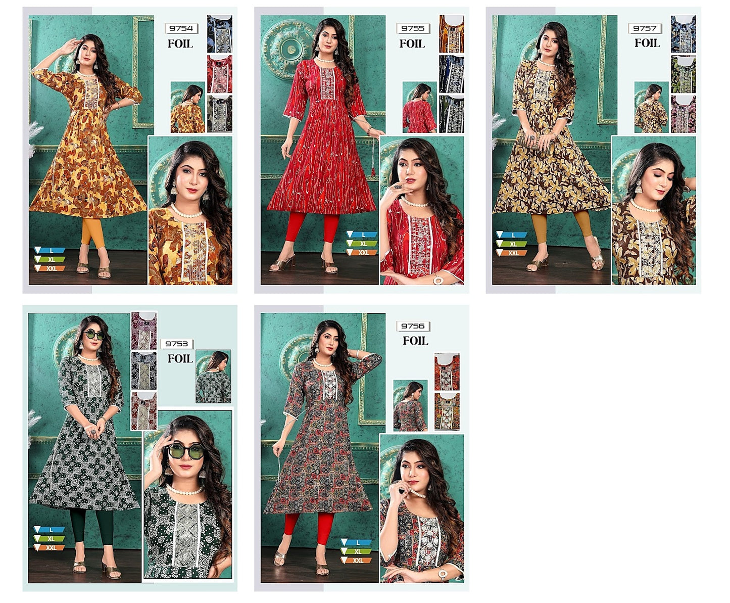 Foil-0801-A Mmc Rayon Anarkali Kurtis