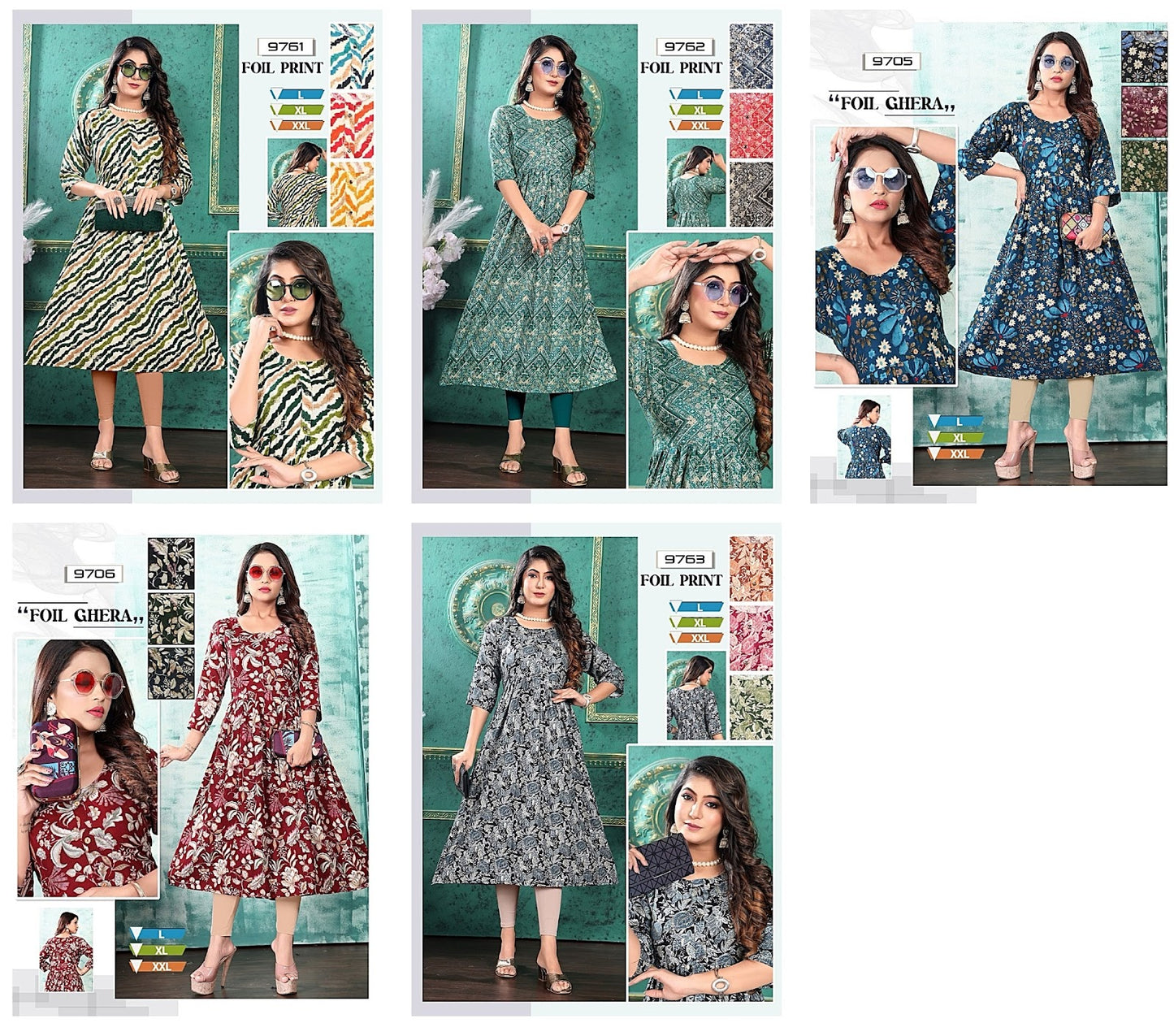 Foil-0801 Mmc Rayon Anarkali Kurtis