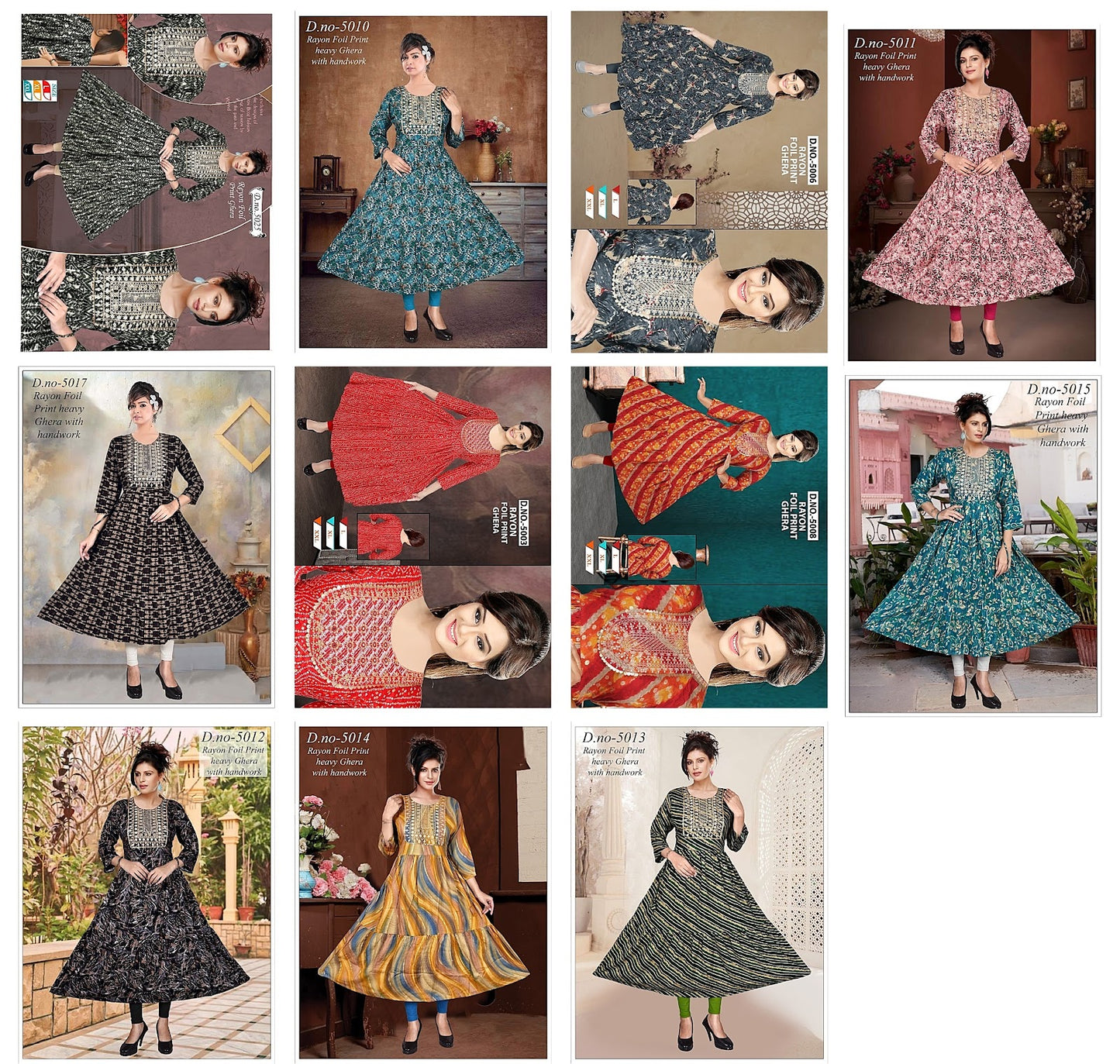 Foil Print Khushi Anarkali Kurtis