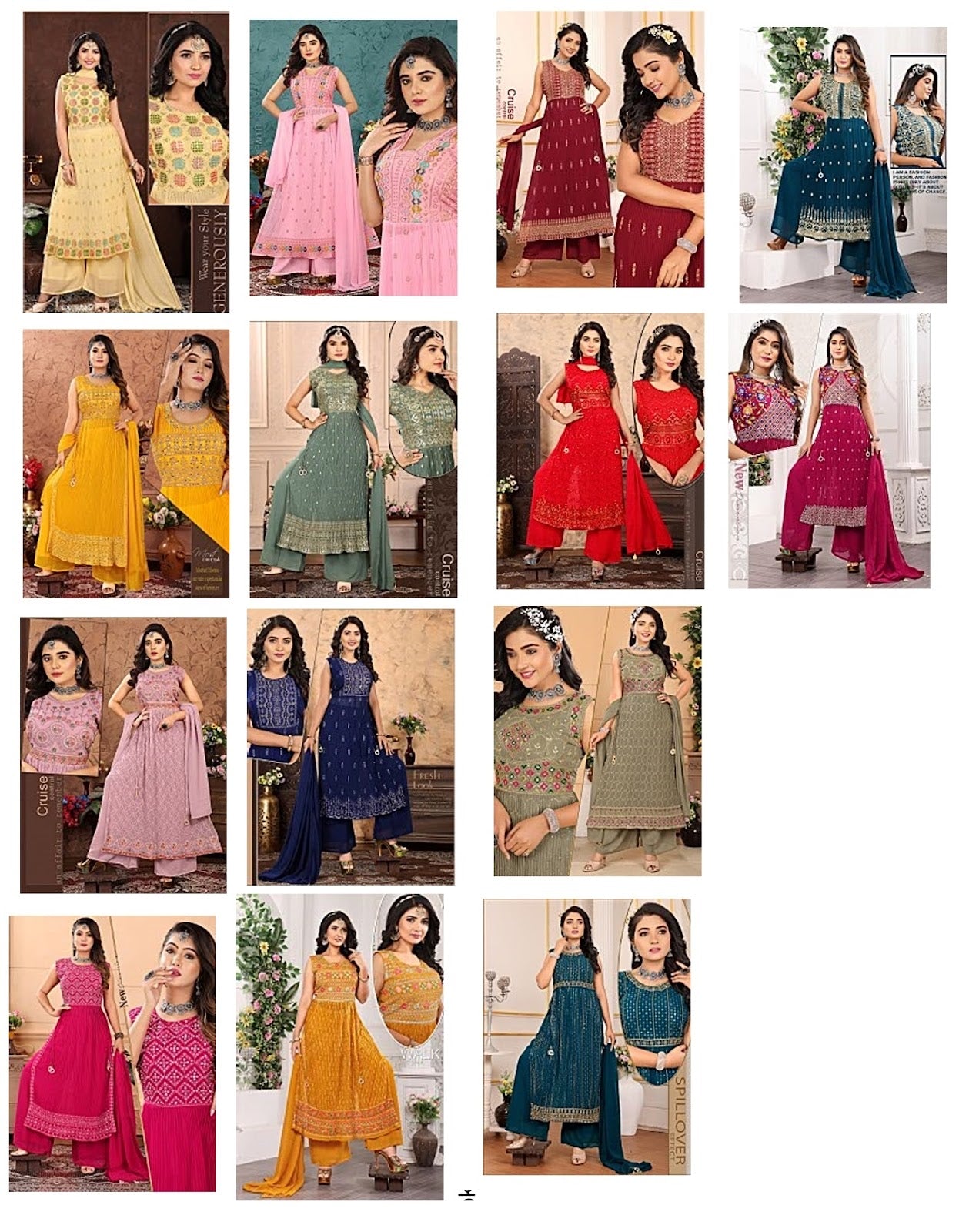 Fresh Look Kh Readymade Plazzo Style Suits