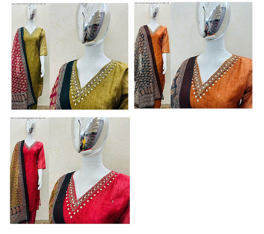 Glass Structure Navad Silk Readymade Pant Style Suits