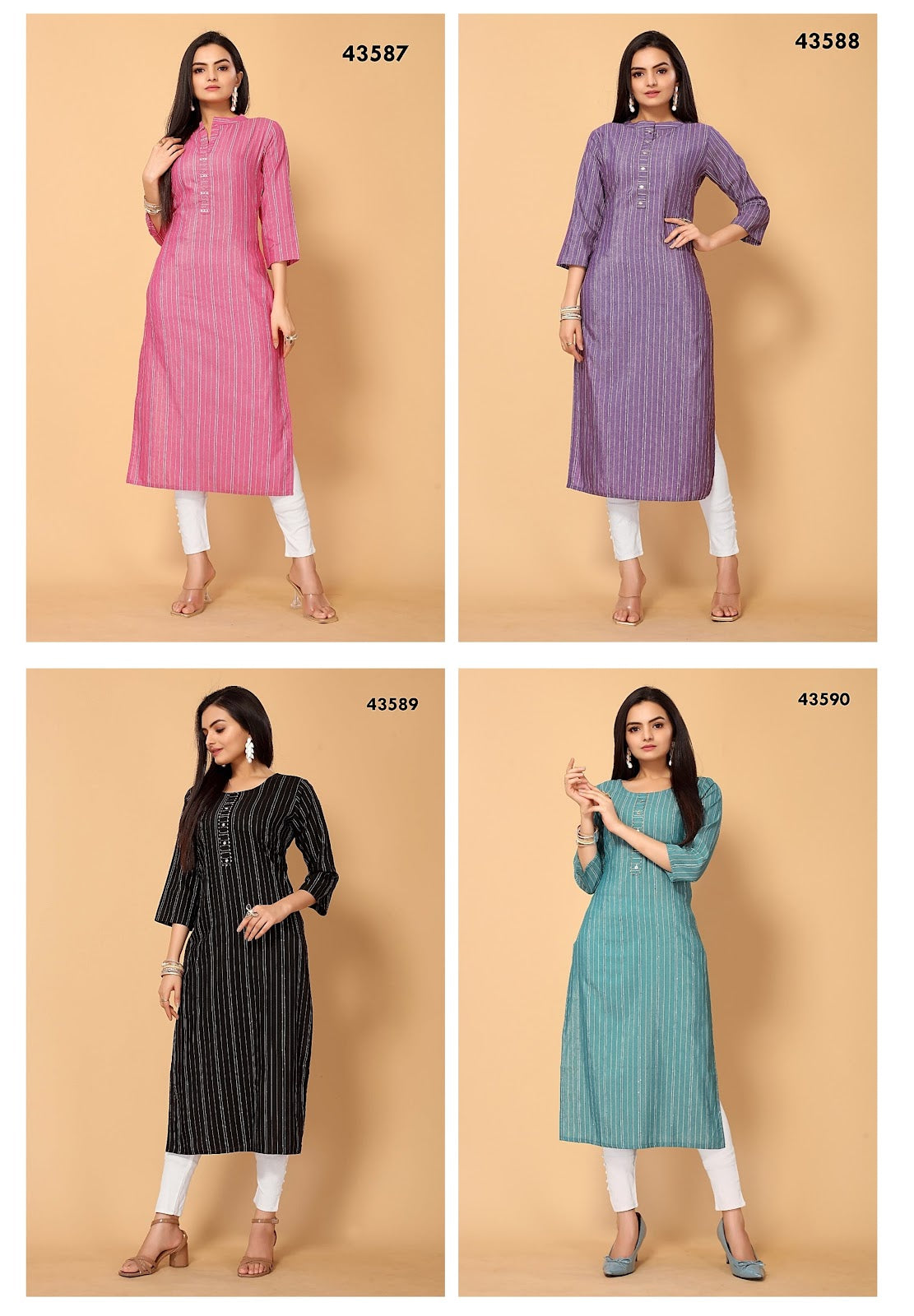Himanshi Mahotsav Cotton Straight Cut Kurtis