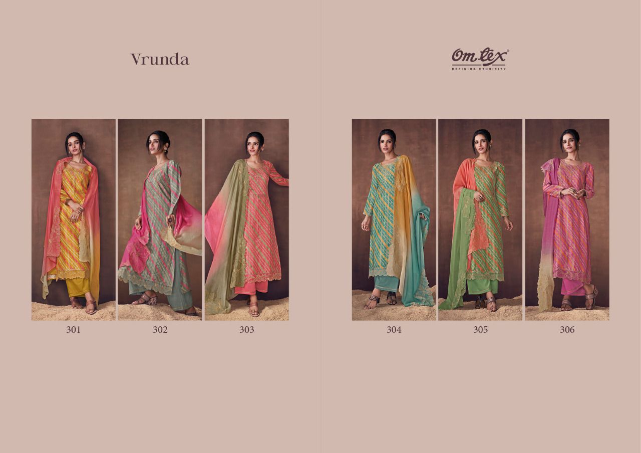 Vrunda Omtex Banaras Plazzo Style Suits