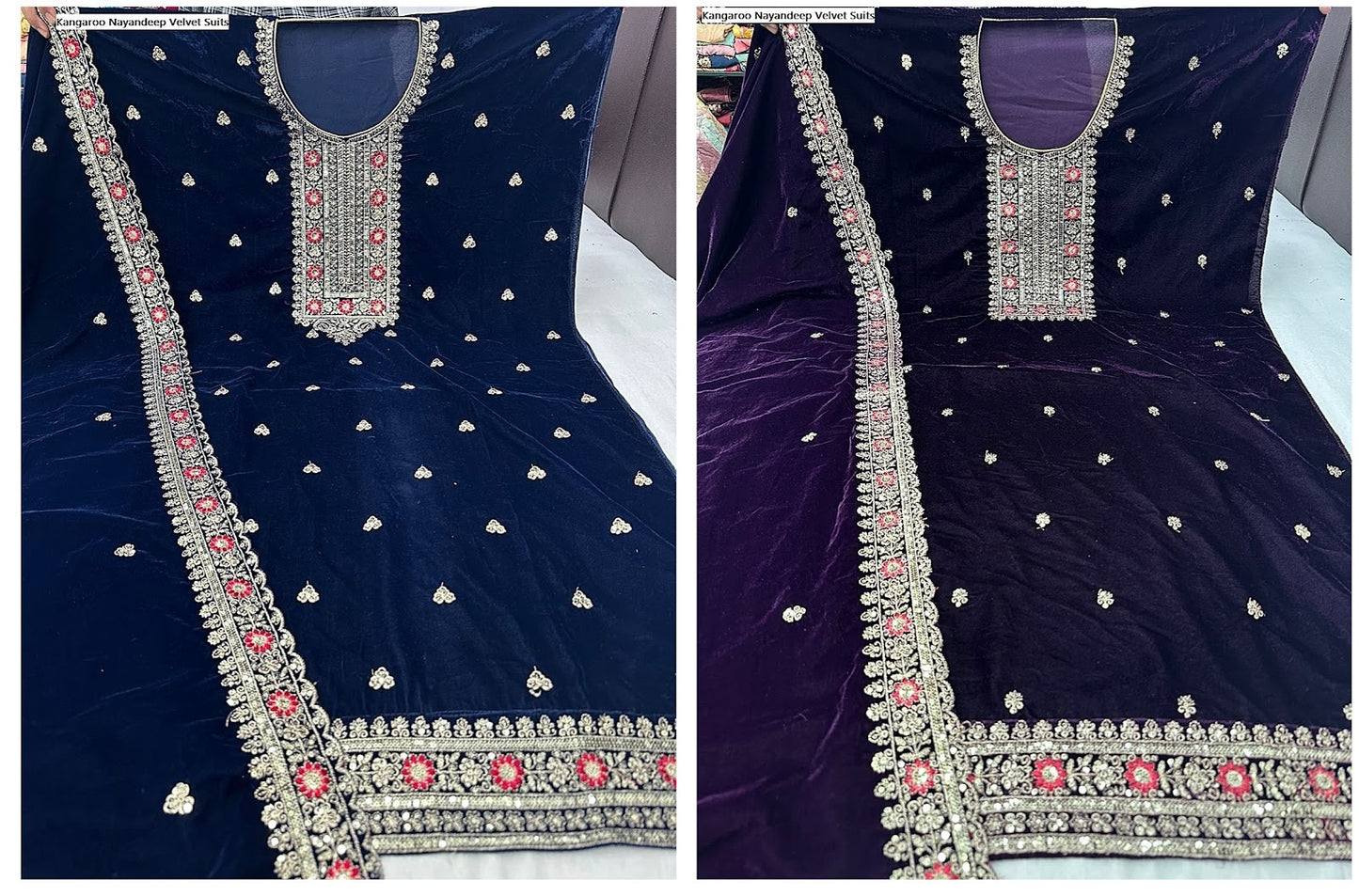 Kangaroo Nayandeep Velvet Suits