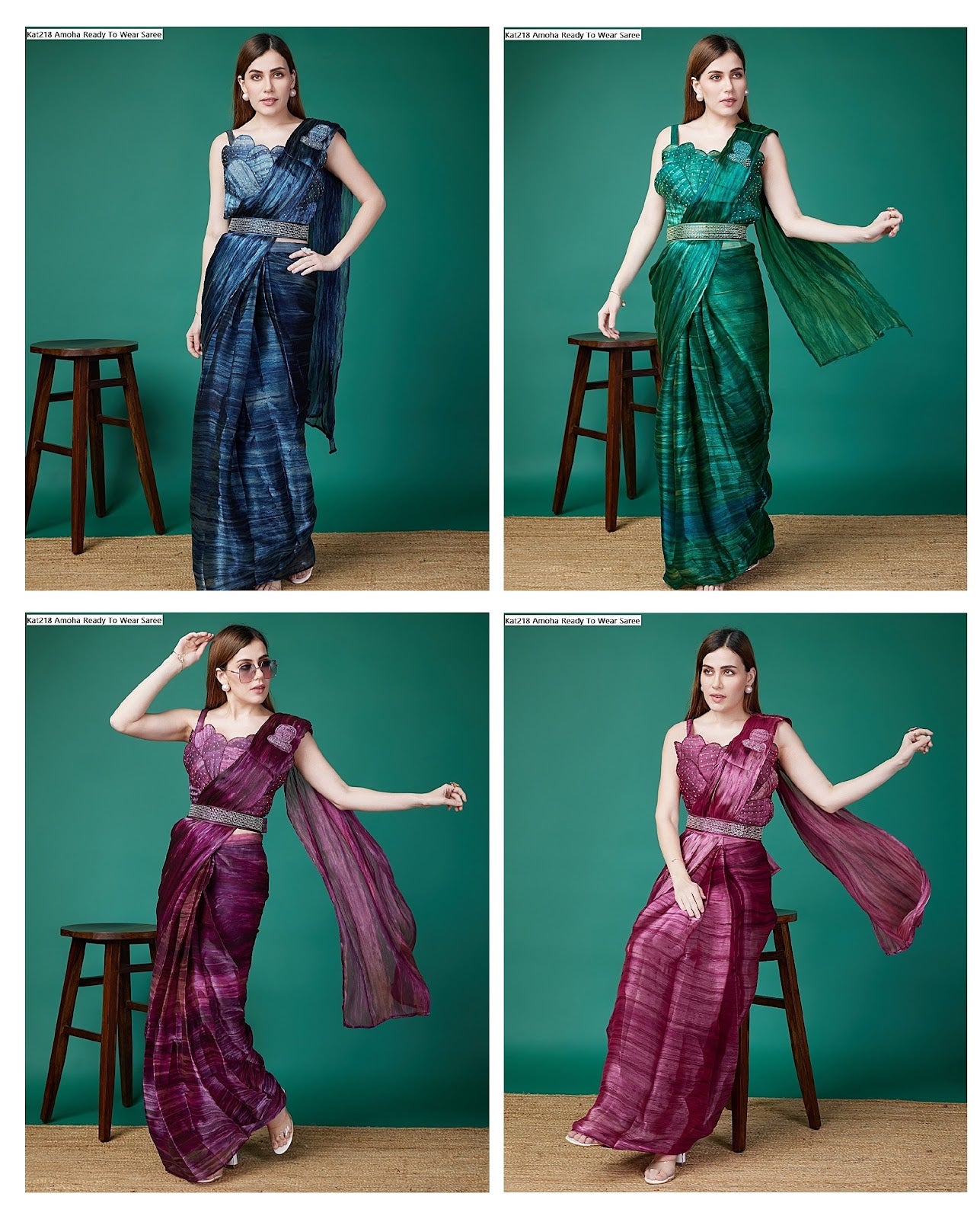 Kat218 Amoha Organza Ready To Wear Saree