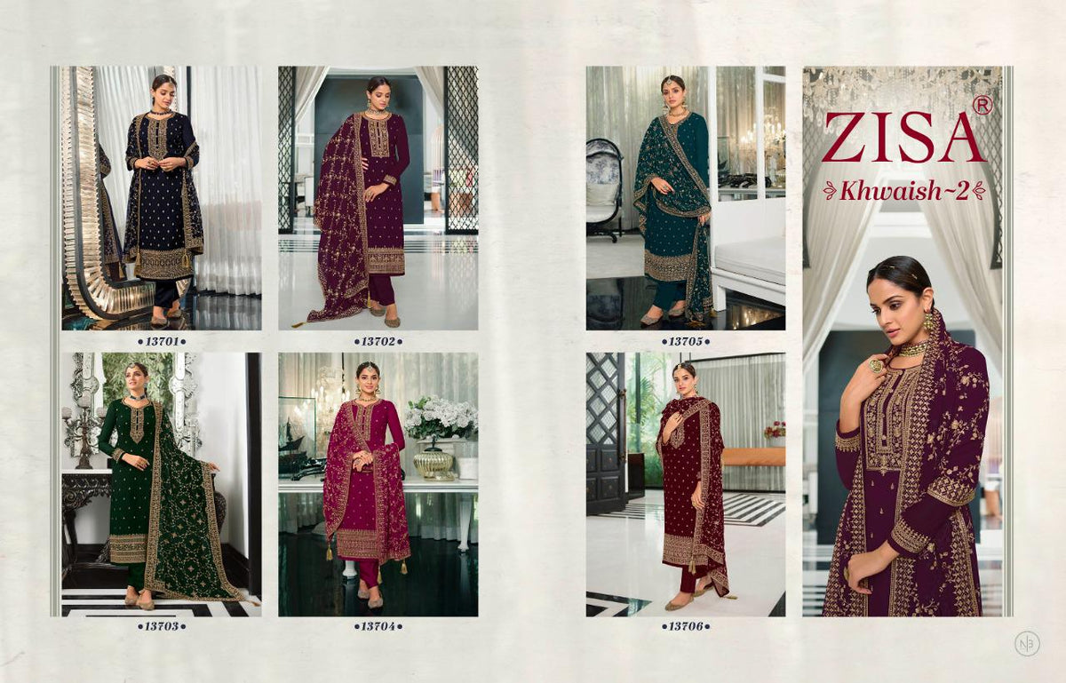 Khwaish Vol 2 Zisa Georgette Pant Style Suits