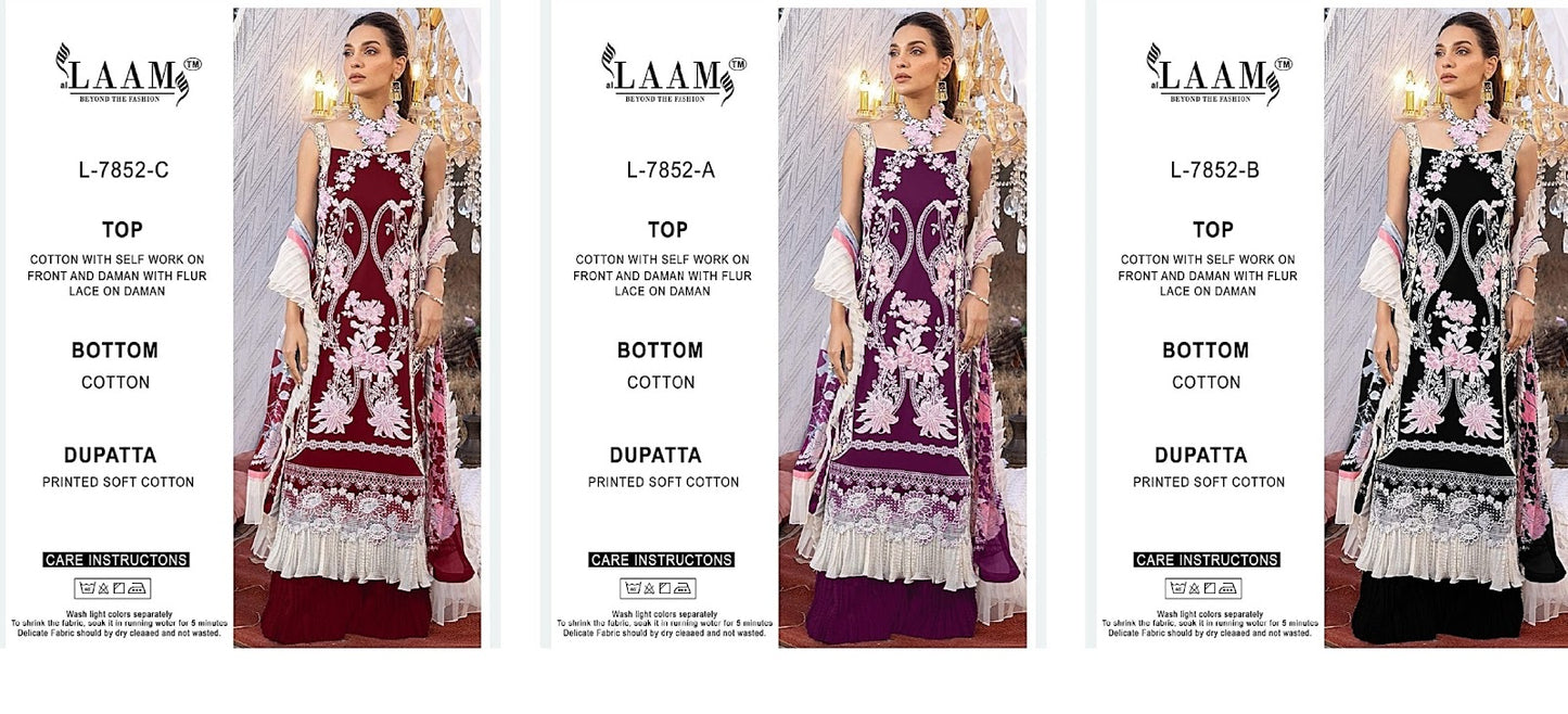 L-7852 Al Laam Cotton Pakistani Salwar Suits