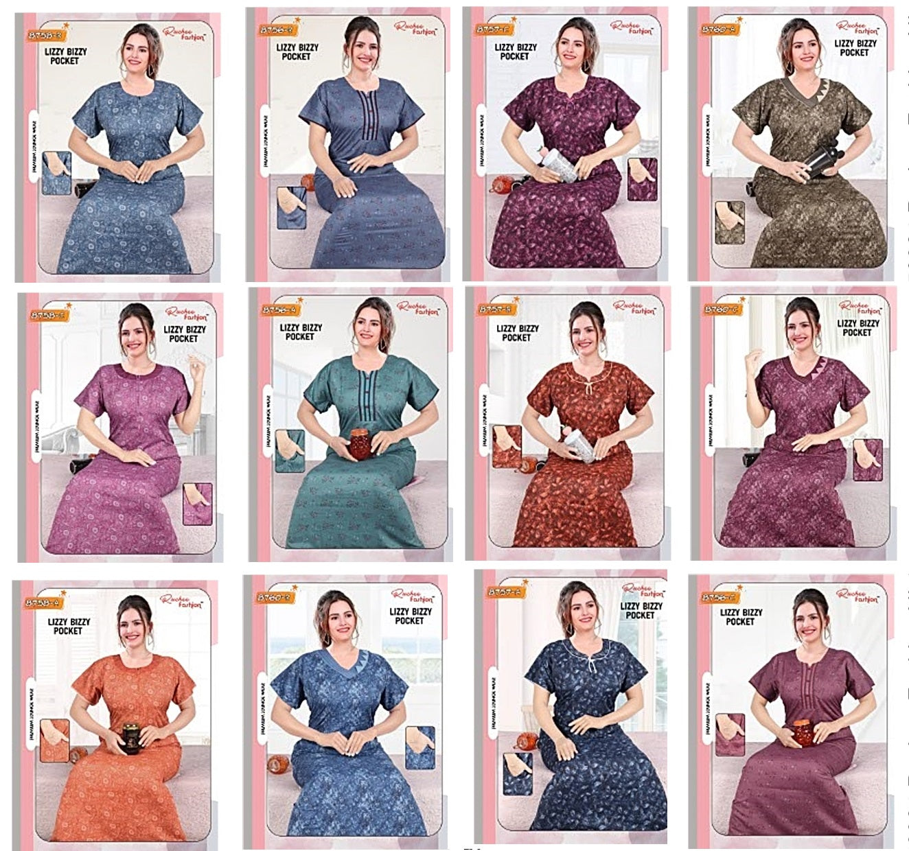 Lizzy Bizzy 150324 Ruchee Fashion Lizzy Bizzy Night Gowns