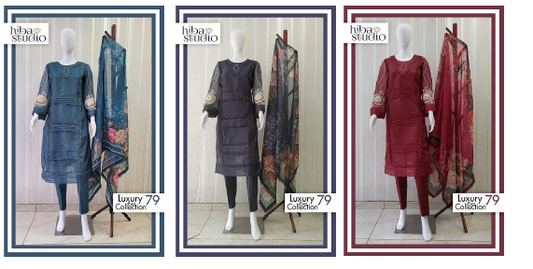 Lpc 79 Hiba Studio Organza Pakistani Readymade Suits