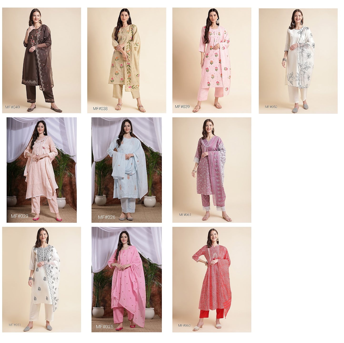 Mf 23-61 Msm Cotton Readymade Pant Style Suits