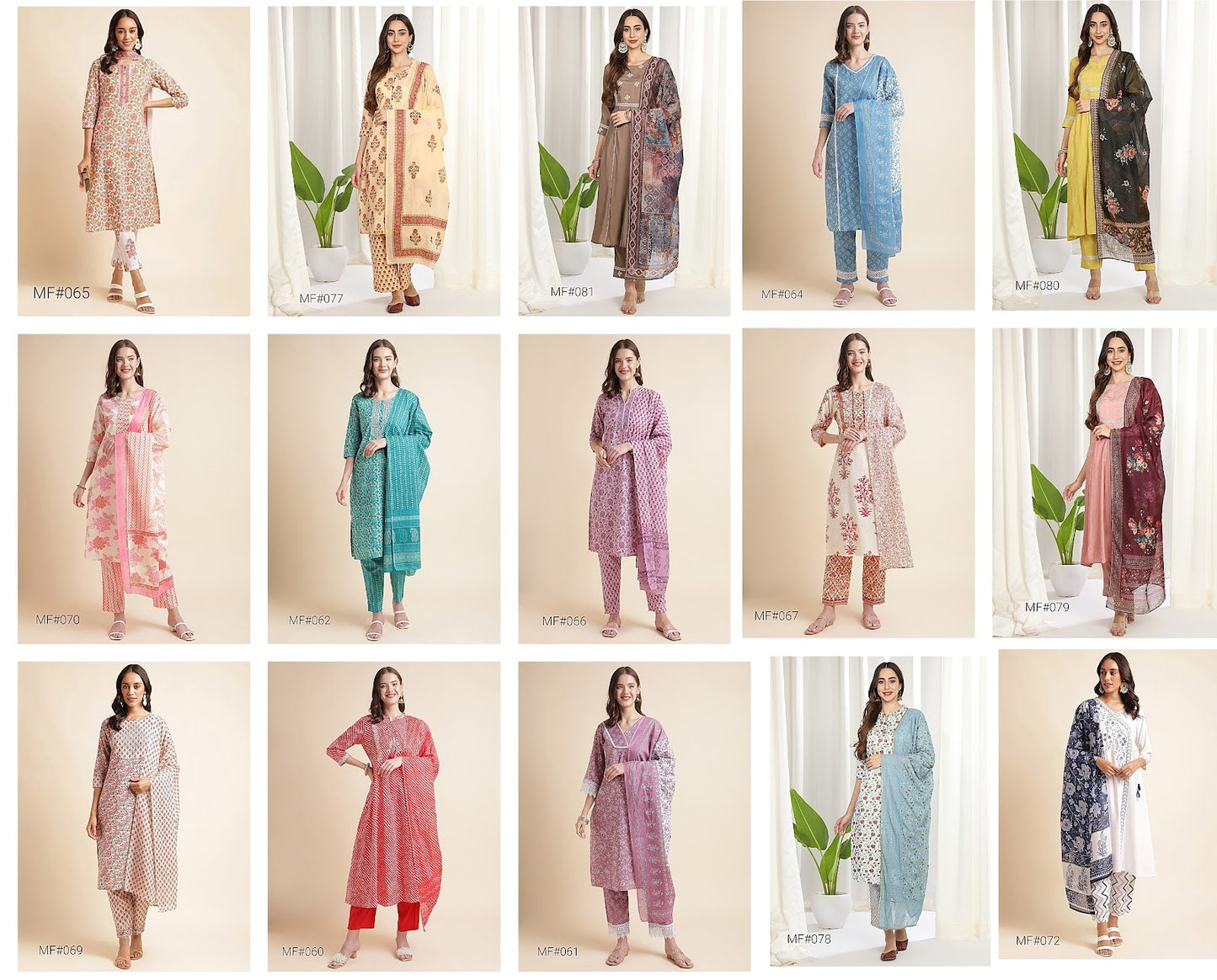 Mf 60-81 Msm Cotton Readymade Pant Style Suits