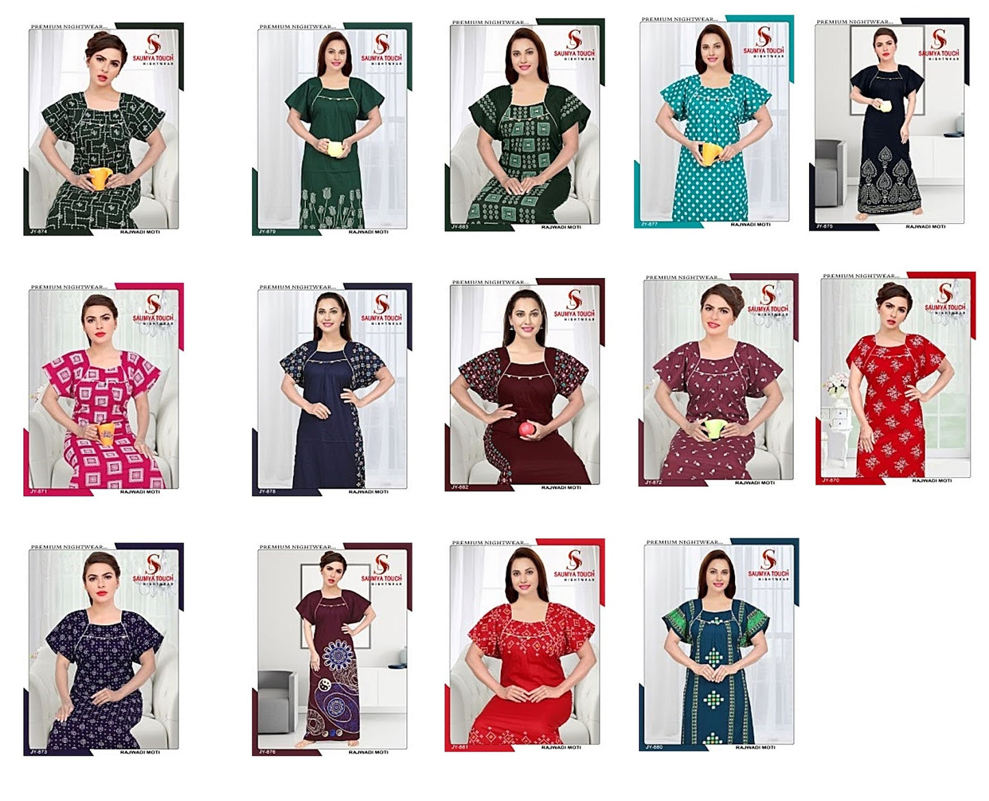 Moti-2012 Saumya Touch Night Gowns