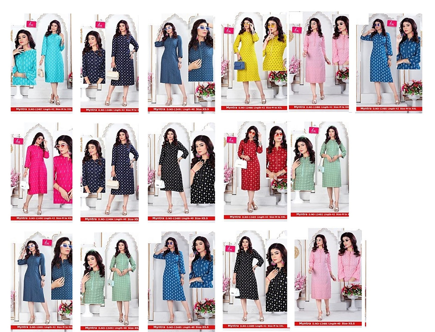 Myntra Zoya Rayon Straight Cut Kurtis