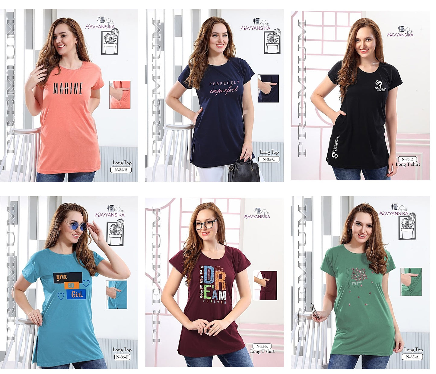 N 35 Kavyansika Women Long Tshirt