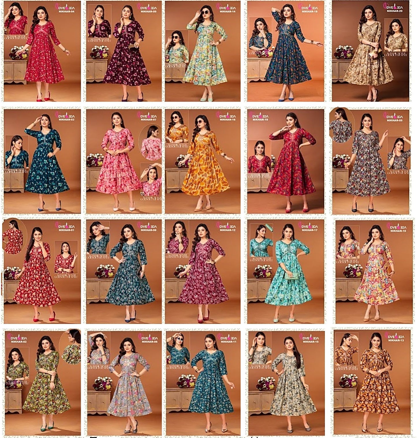 Nikhar Dveeja Fashion Rayon Anarkali Kurtis